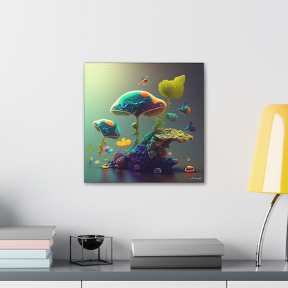 Beautiful Mushroom Luminating Colorful Bliss 6 Canvas Gallery Wraps