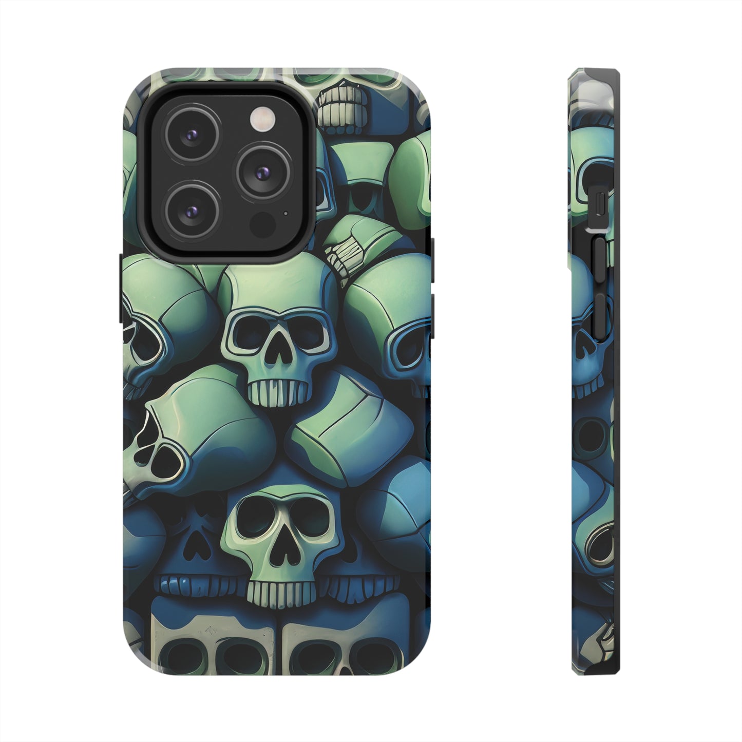 Metallic Chrome Skulls and classic Designed 10 Tough Phone Cases