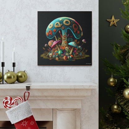 Beautiful Mushroom Colorful Uniquely Detailed Canvas Gallery Wraps