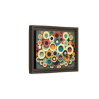 Gathered Circles, Matte Canvas, Framed (Multi-color)