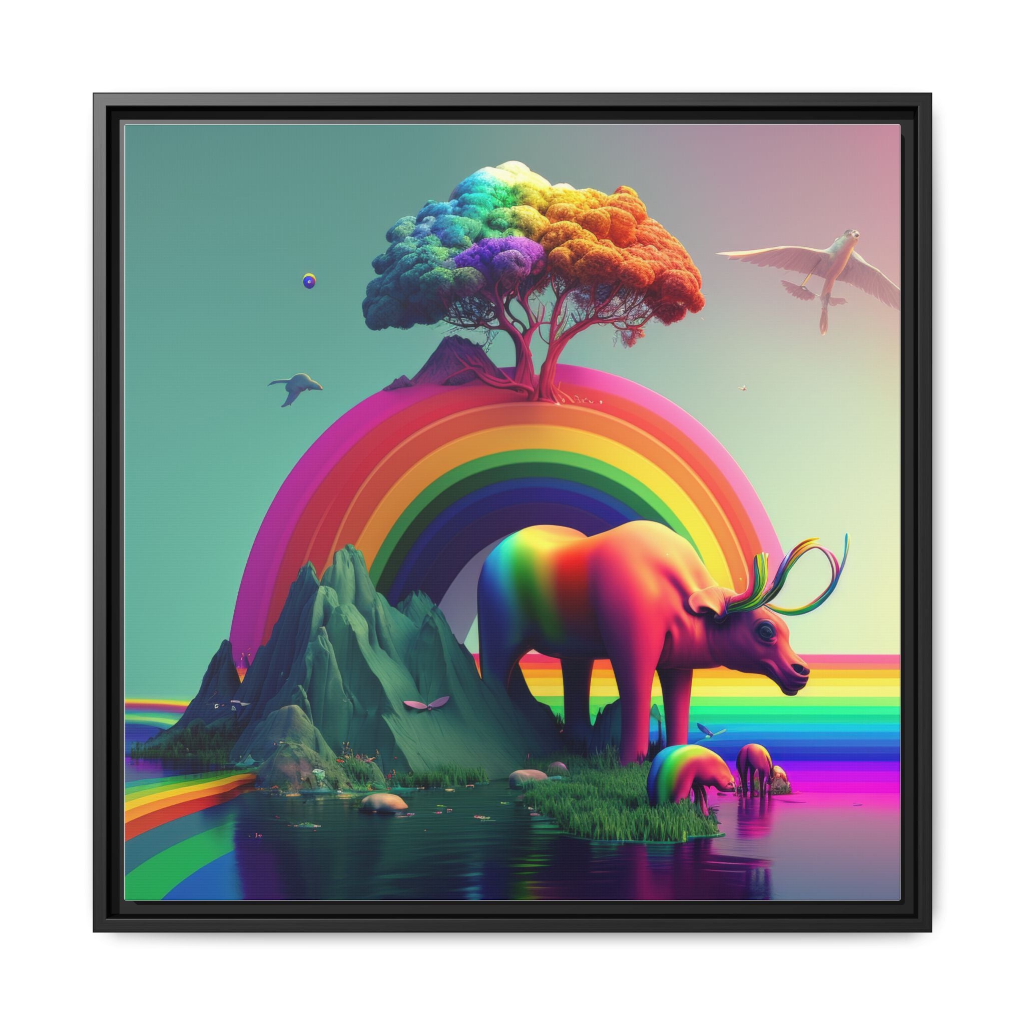 Sanctuary of Color, Art Print — Colorful Modern Wall Canvas