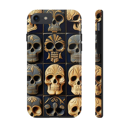 Metallic Chrome Skulls and classic Designed 17 Tough Phone Cases