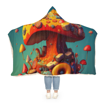 Hippie Mushroom Color Candy Style Design Style 2 Snuggle Blanket