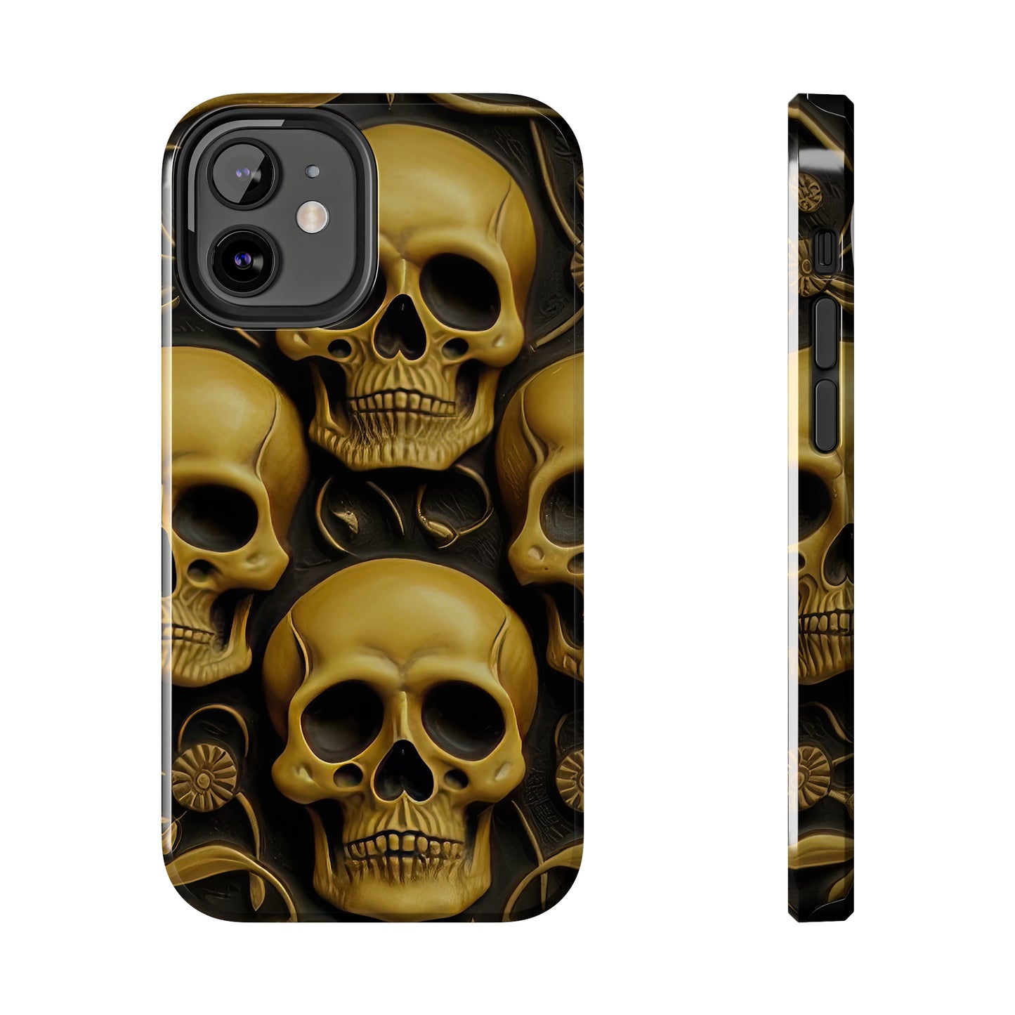 Metallic Chrome Skulls and classic Designed 18 Tough Phone Cases