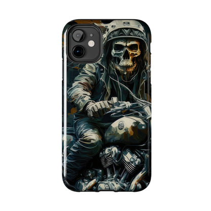 Skull Motorcycle Rider, Ready to Tear Up Road On Beautiful Bike Tough Phone Cases