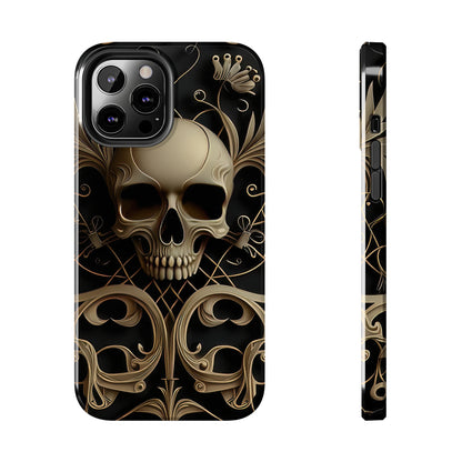 Metallic Chrome Skulls and classic Designed 1 Tough Phone Cases