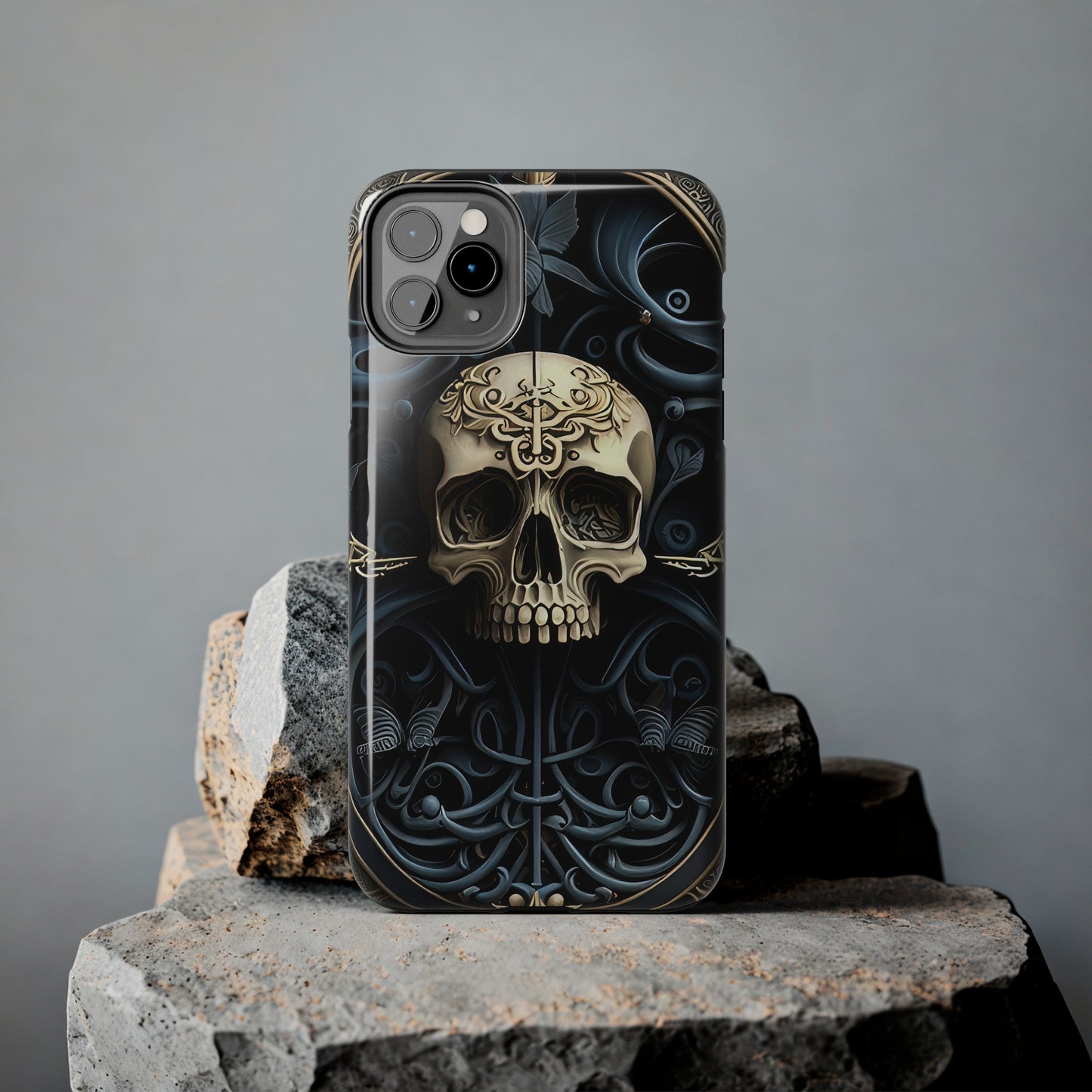 Metallic Chrome Skulls and classic Designed 6 Tough Phone Cases