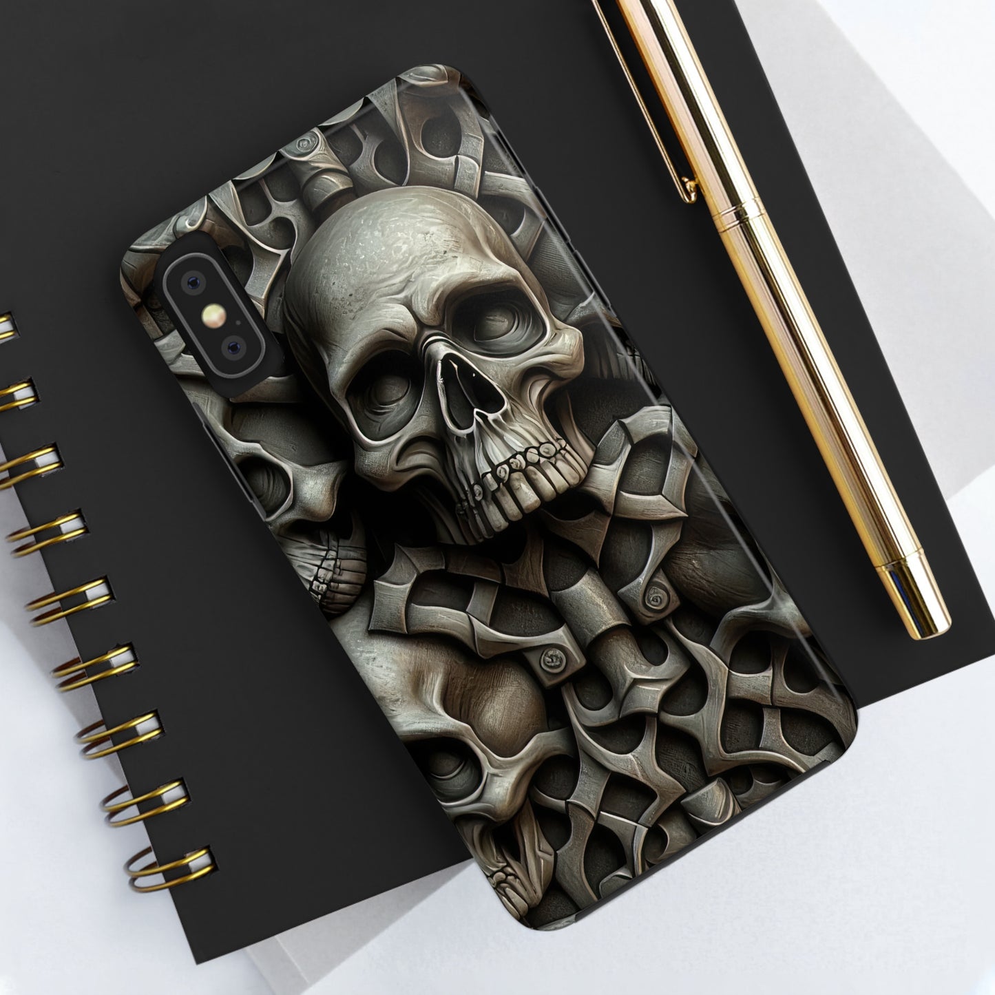 Metallic Chrome Skulls and classic Designed 19 Tough Phone Cases