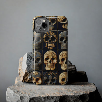 Metallic Chrome Skulls and classic Designed 17 Tough Phone Cases