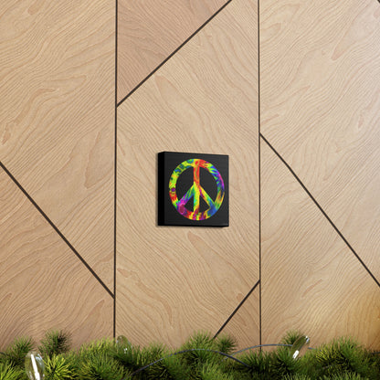 Coolio Tie Dye Hippie Peace Sign 6 Canvas Gallery Wraps