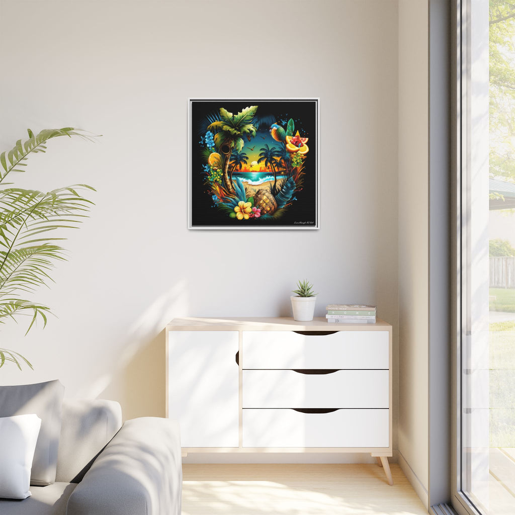 Island Rhythm at Dusk, Art Print — Colorful Modern Wall Canvas