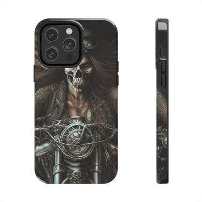 Skull Motorcycle Rider, Ready to Tear Up Road On Beautiful Bike 10 Tough Phone Cases