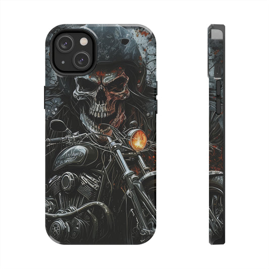 Skull Motorcycle Rider, Ready to Tear Up Road On Beautiful Bike 6 Tough Phone Cases