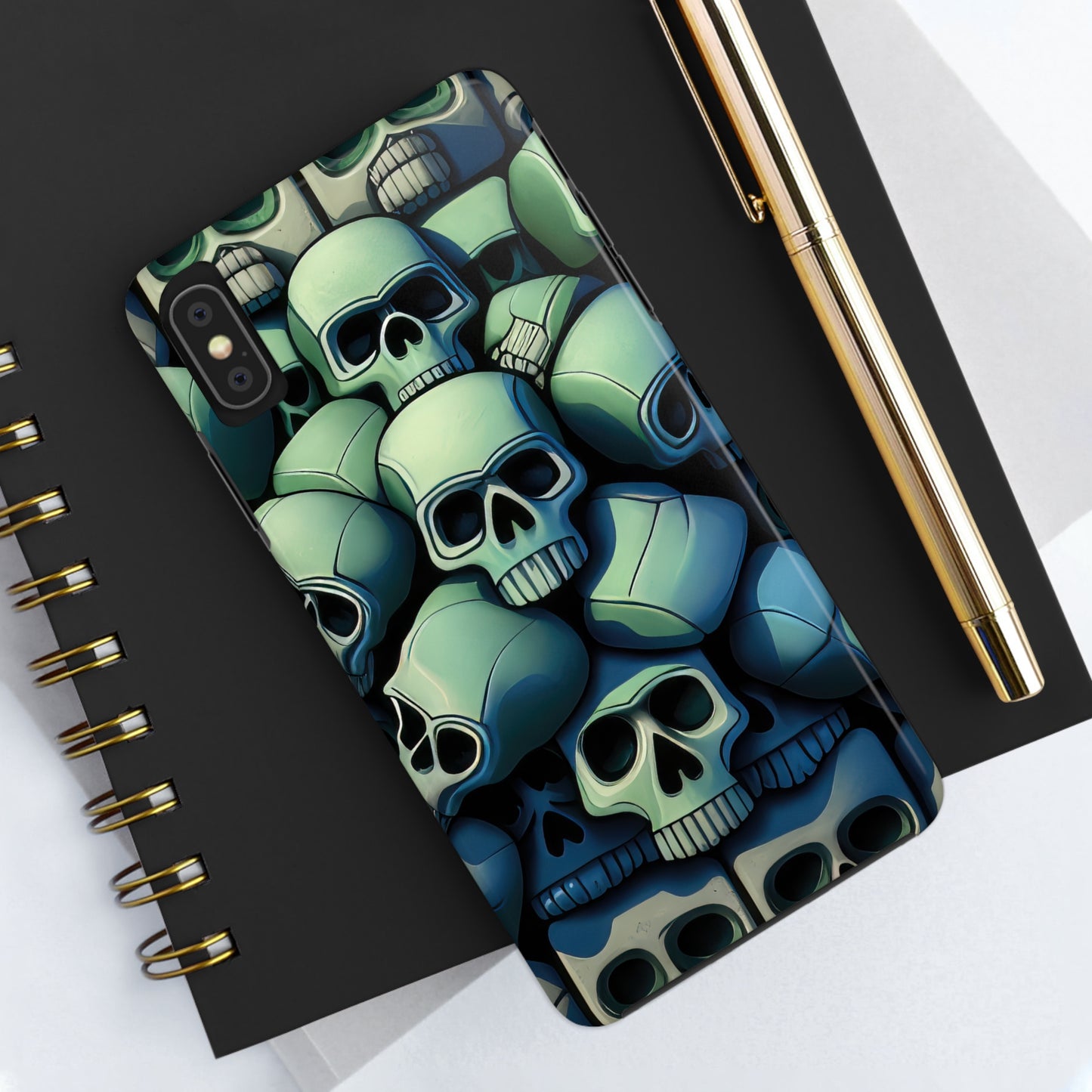 Metallic Chrome Skulls and classic Designed 10 Tough Phone Cases