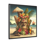 Tiki Dreams by the Shore, Art Print — Colorful Modern Wall Canvas
