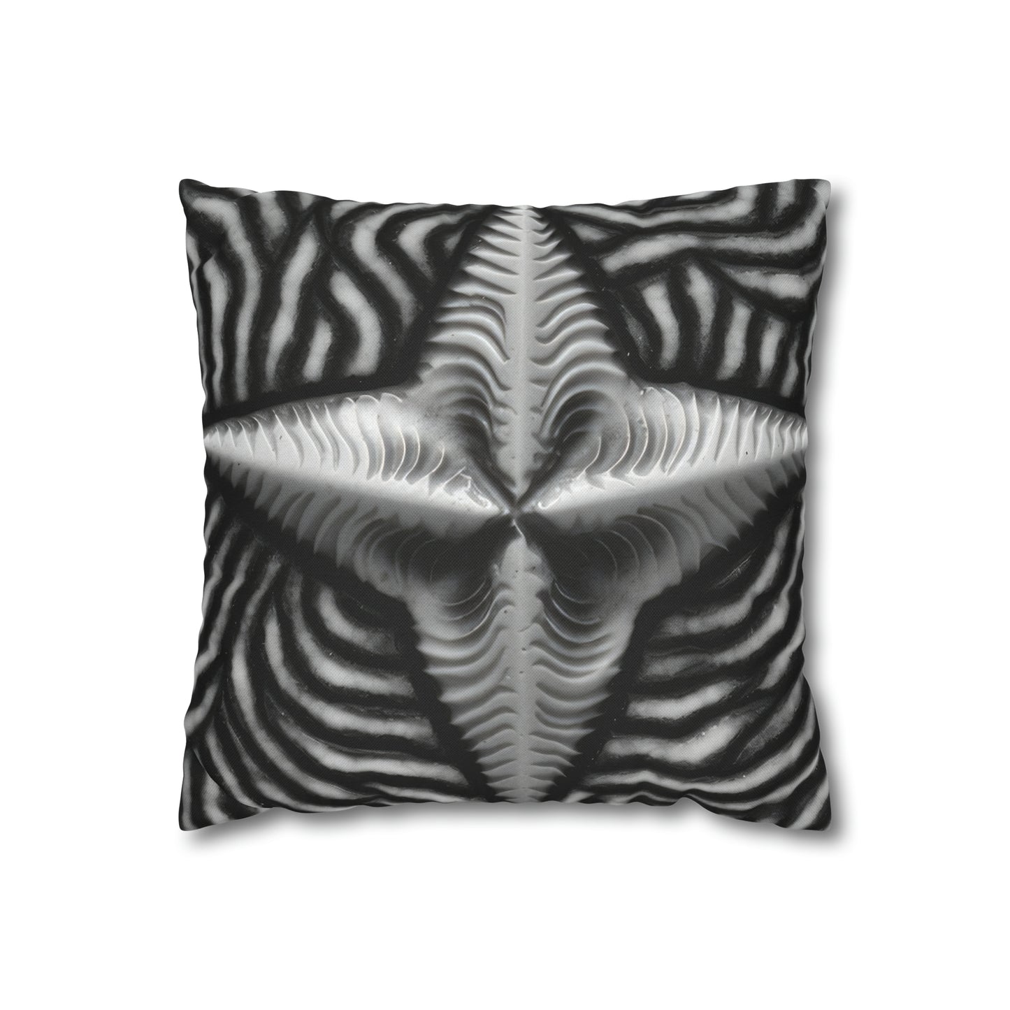 Beautiful Stars Abstract Star Style Black And White Spun Polyester Square Pillow Case