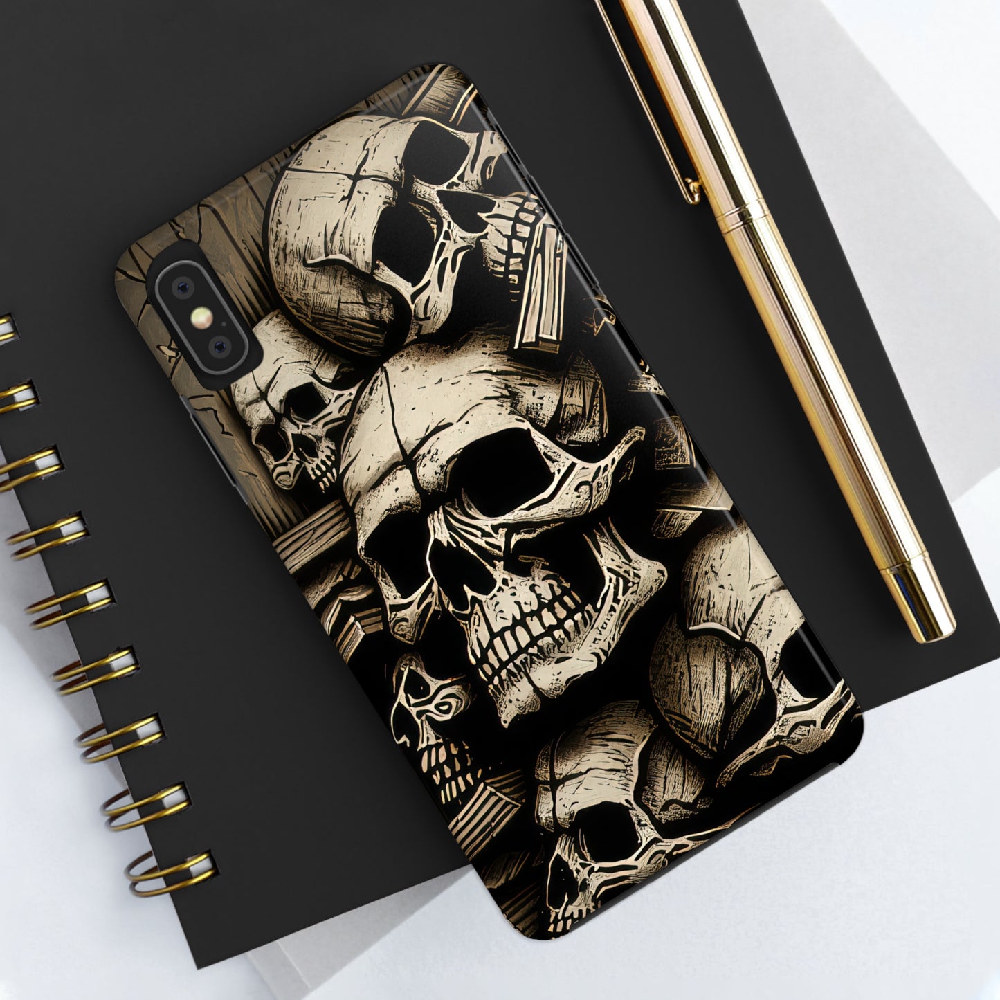 Metallic Chrome Skulls and classic Designed 14 Tough Phone Cases