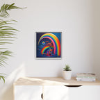 Home Beneath the Rainbow, Art Print — Colorful Modern Wall Canvas