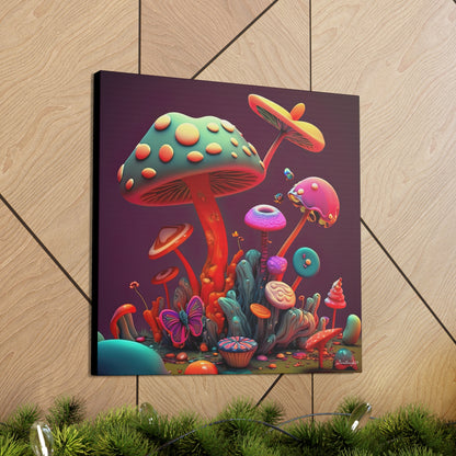 Beautiful Mushroom Luminating Colorful Bliss 2 Canvas Gallery Wraps