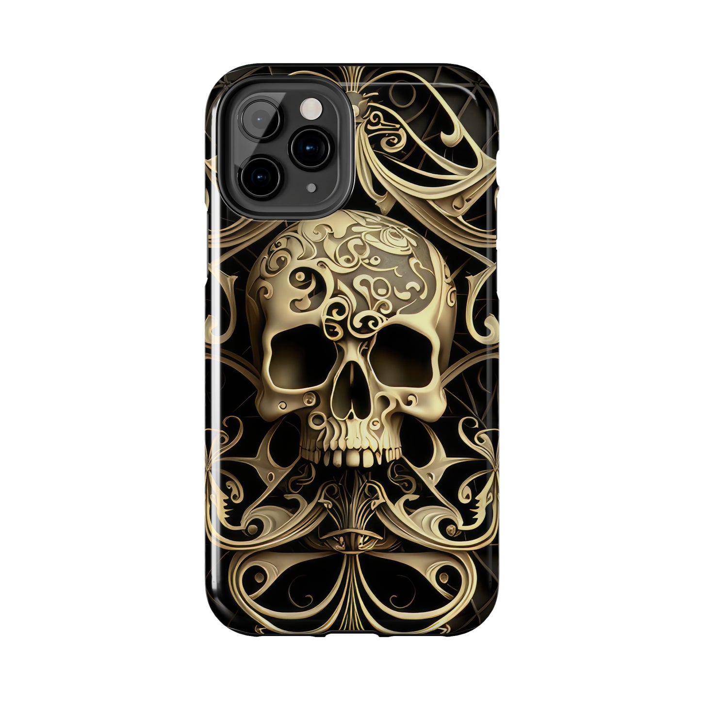 Metallic Chrome Skulls and classic Designed 7 Tough Phone Cases