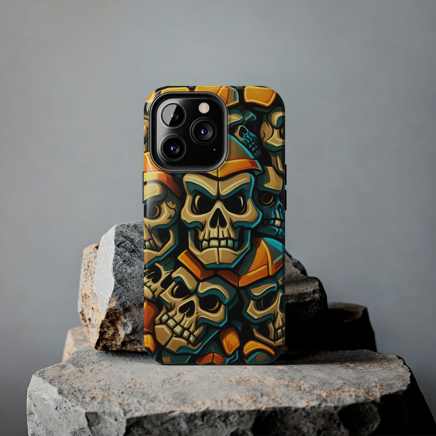 Metallic Chrome Skulls and classic Designed 16 Tough Phone Cases