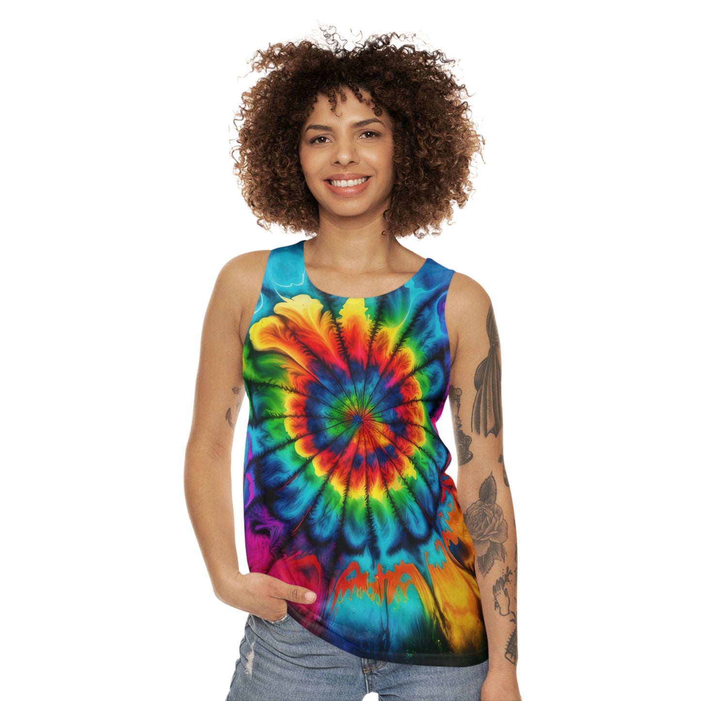 Bold And Beautiful Tie Dye Style Two 2 Unisex Tank Top (AOP)