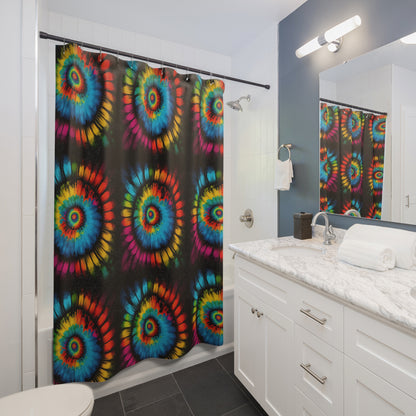 Bold And Beautiful Tie Dye Style Four Shower Curtains