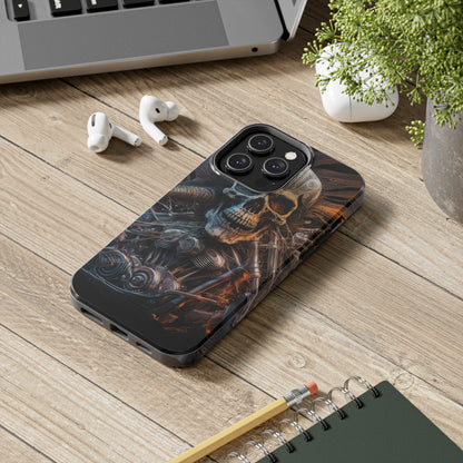 Skull Motorcycle Rider, Ready to Tear Up Road On Beautiful Bike 8 Tough Phone Cases