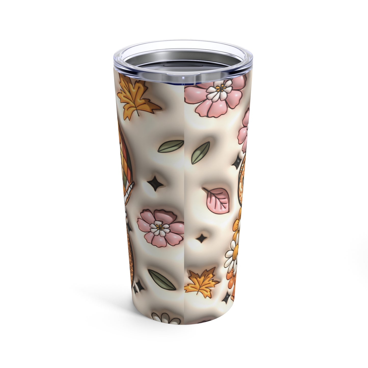 Fall And Halloween Bliss 3-D Puffy Halloween Tumbler 20oz