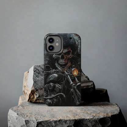 Skull Motorcycle Rider, Ready to Tear Up Road On Beautiful Bike 6 Tough Phone Cases