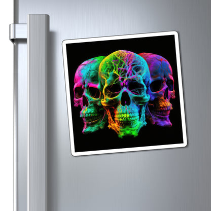 Bold And Beautiful Tie Dye Skulls, Style 9 Magnets