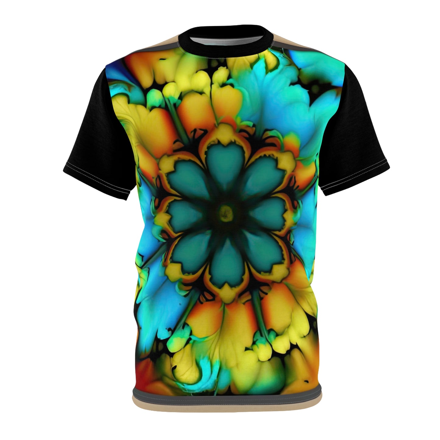 Bold And Beautiful Tie Dye B 3 Blue Yellow Unisex Cut & Sew Tee (AOP)