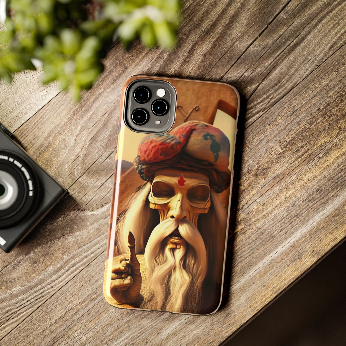 Wise Man In Dessert With Beard And Peace Sign Tough Phone Cases