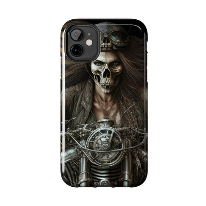 Skull Motorcycle Rider, Ready to Tear Up Road On Beautiful Bike 10 Tough Phone Cases