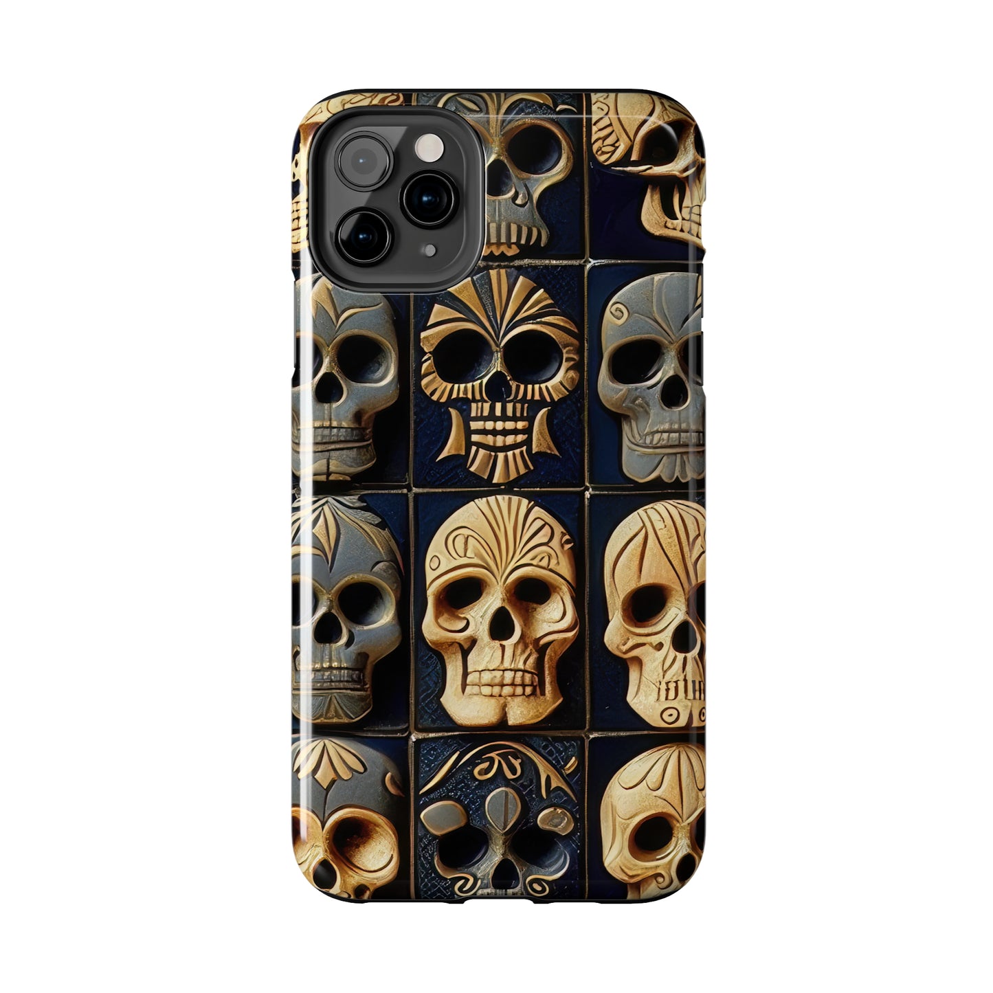 Metallic Chrome Skulls and classic Designed 17 Tough Phone Cases