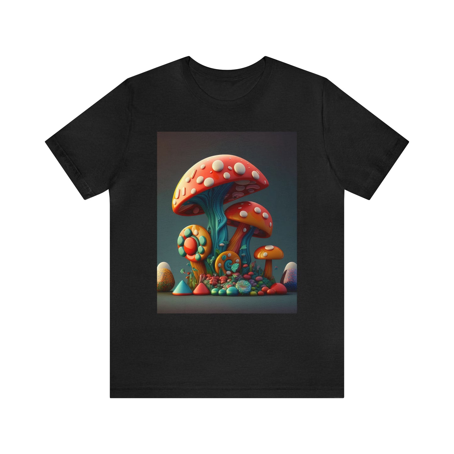 Hippie Mushroom Color Candy Style Design Style 6 Unisex Jersey Short Sleeve Tee