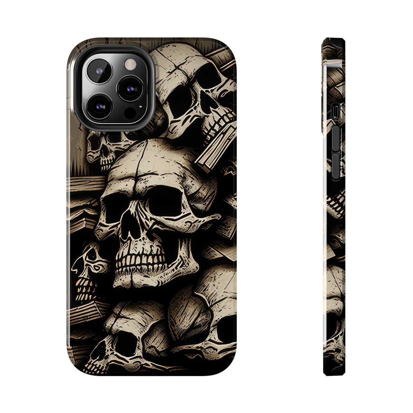 Metallic Chrome Skulls and classic Designed 14 Tough Phone Cases