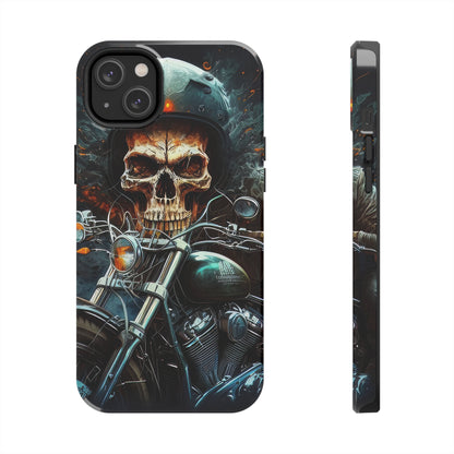 Skull Motorcycle Rider, Ready to Tear Up Road On Beautiful Bike 9 Tough Phone Cases