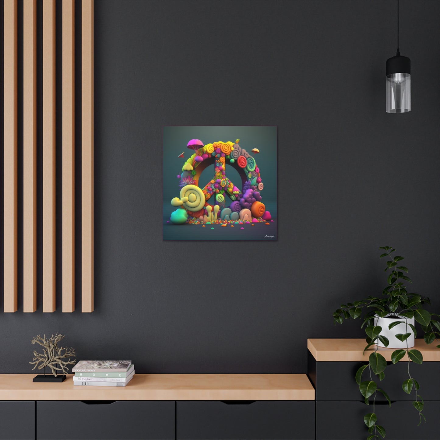 Fantastic Gummie Hippie Peace Sign Canvas Gallery Wraps