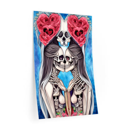Love Shows No Time Boundaries Skulls, Image By Loewenkind Creations Wall Decals