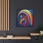 Home Beneath the Rainbow, Art Print — Colorful Modern Wall Canvas