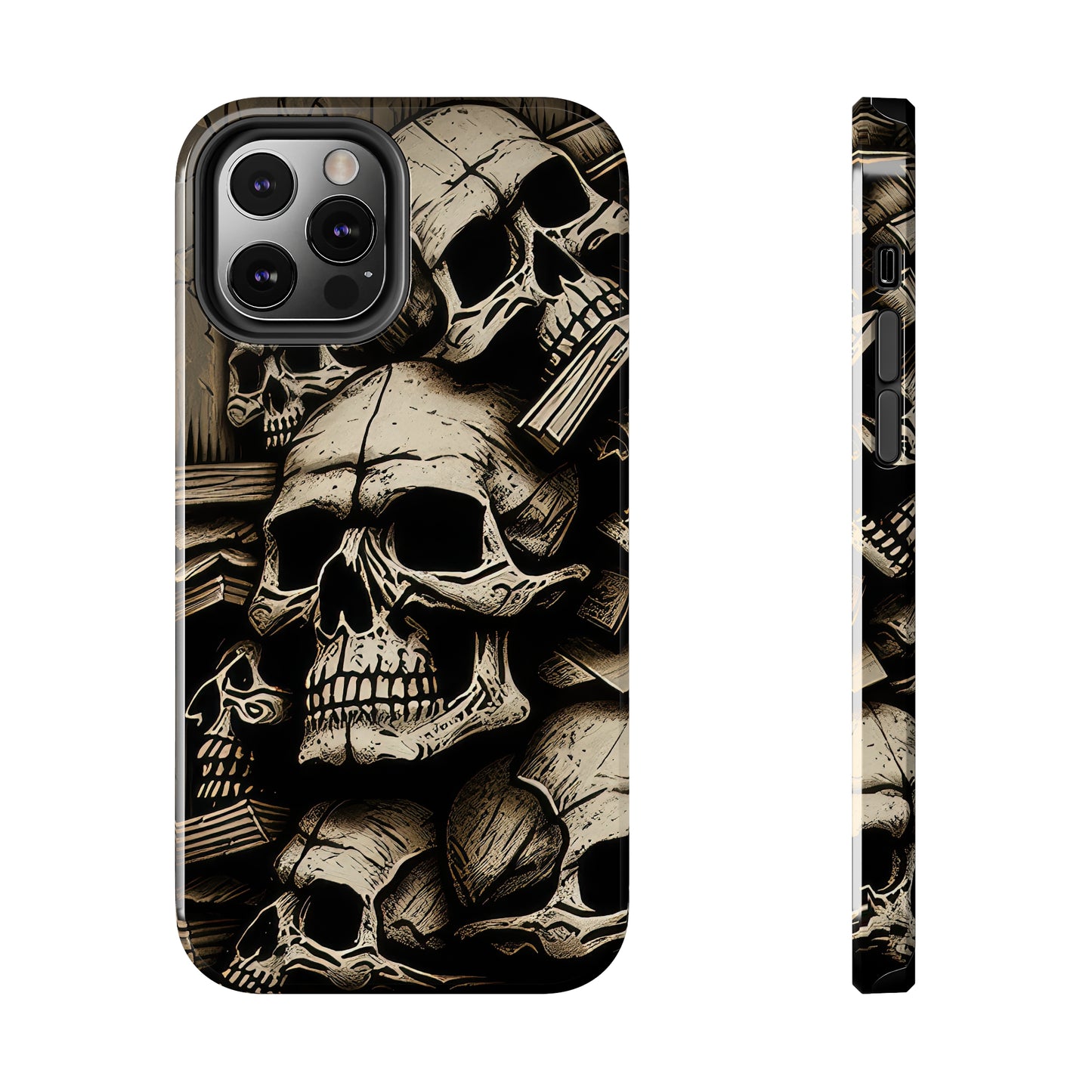 Metallic Chrome Skulls and classic Designed 14 Tough Phone Cases