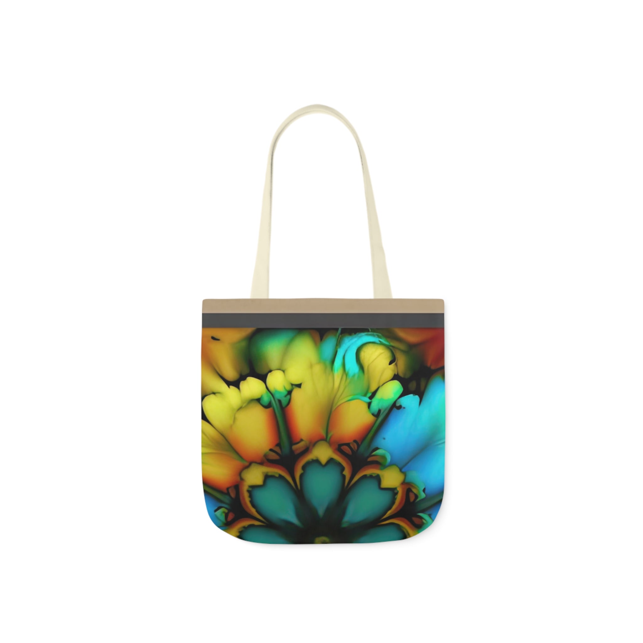 Bold And Beautiful Tie Dye B 3 Blue Yellow Polyester Canvas Tote Bag (AOP)