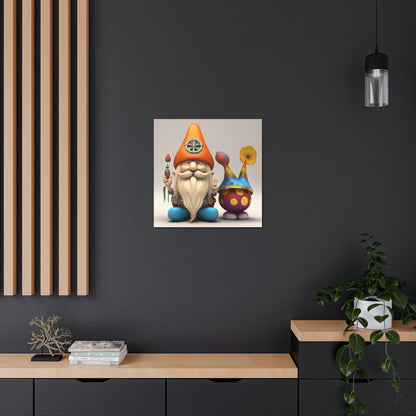 Groovy Hippie Gnome And His Unigue Sidekick Canvas Gallery Wraps