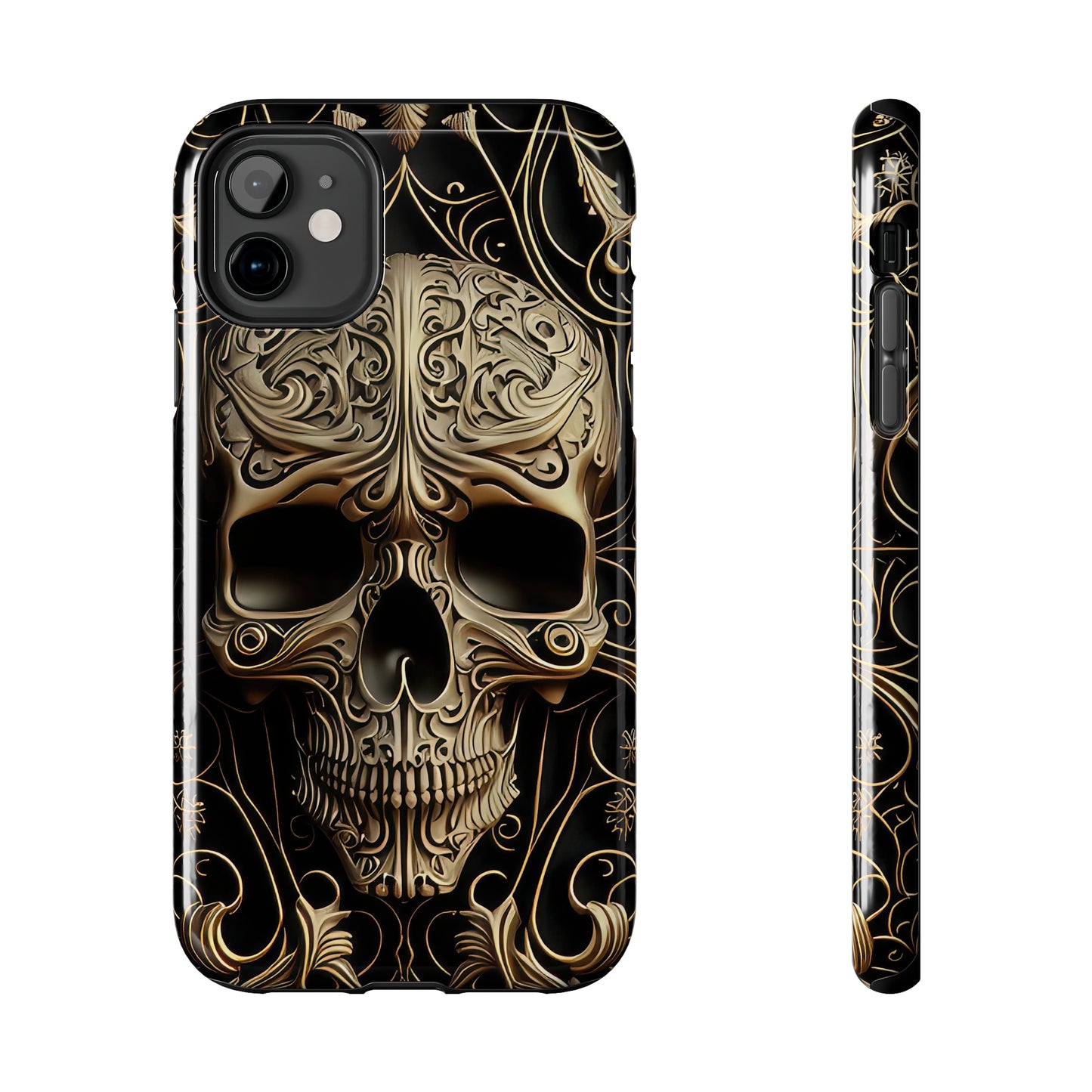 Metallic Chrome Skulls and Classic Designed 8 Tough Phone Cases