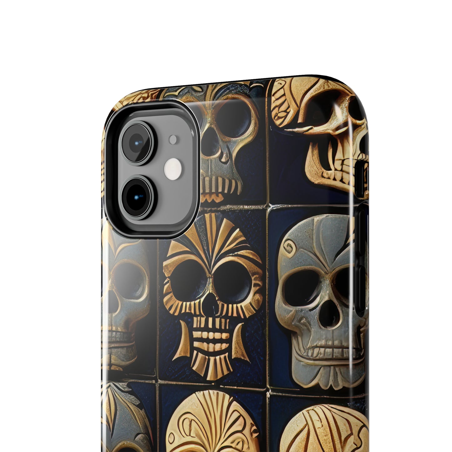 Metallic Chrome Skulls and classic Designed 17 Tough Phone Cases