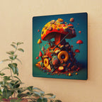Hippie Mushroom Color Candy Style Design Style 2 Acrylic Wall Clock