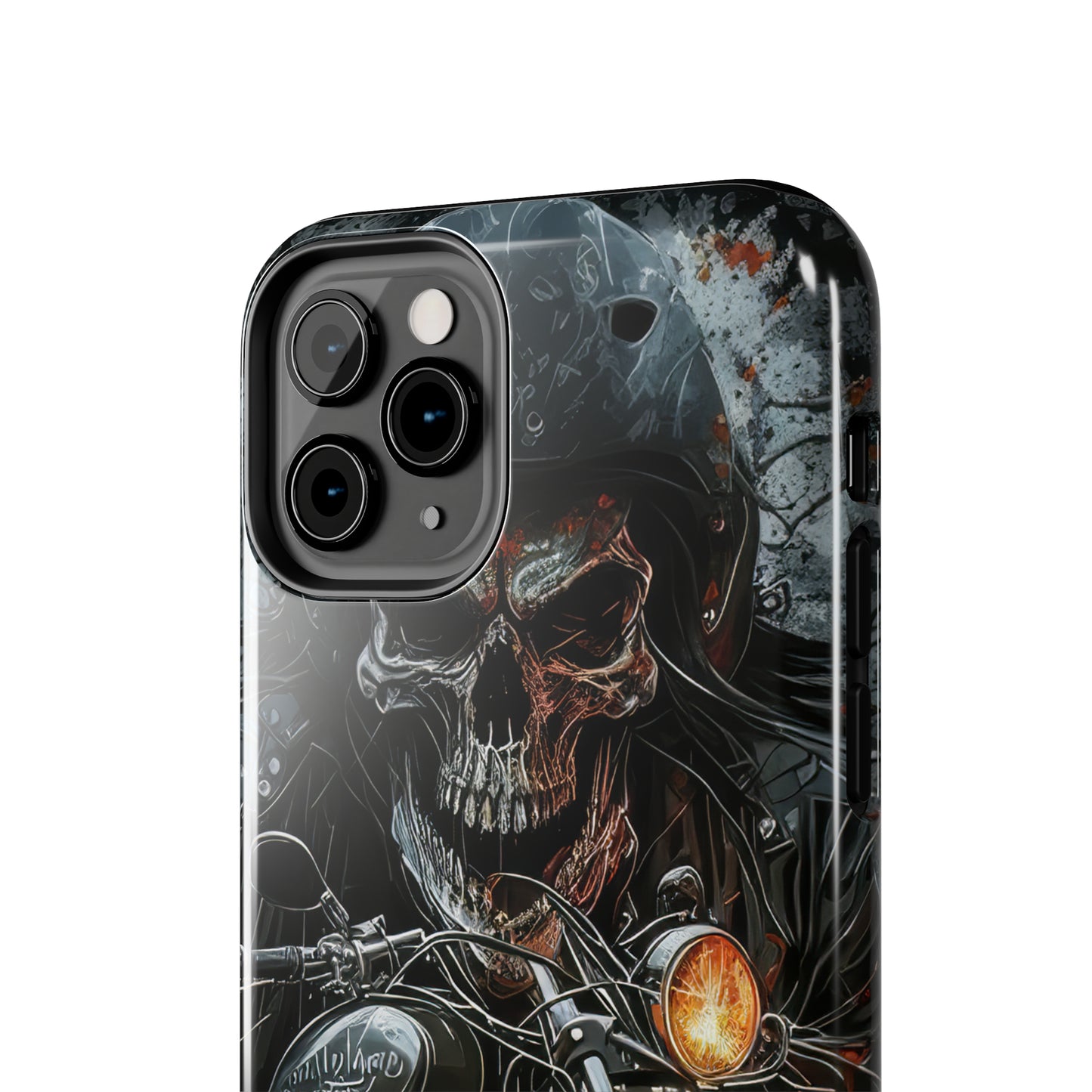 Skull Motorcycle Rider, Ready to Tear Up Road On Beautiful Bike 6 Tough Phone Cases