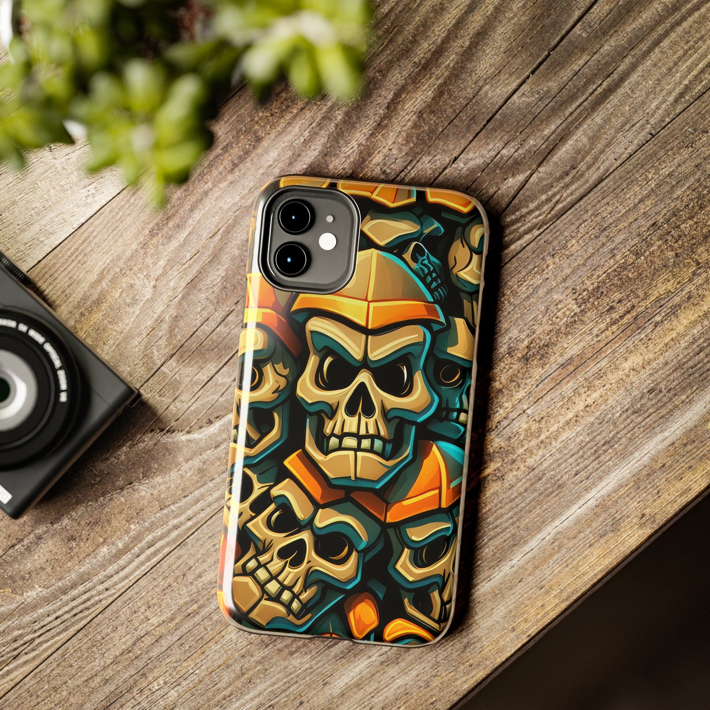 Metallic Chrome Skulls and classic Designed 16 Tough Phone Cases