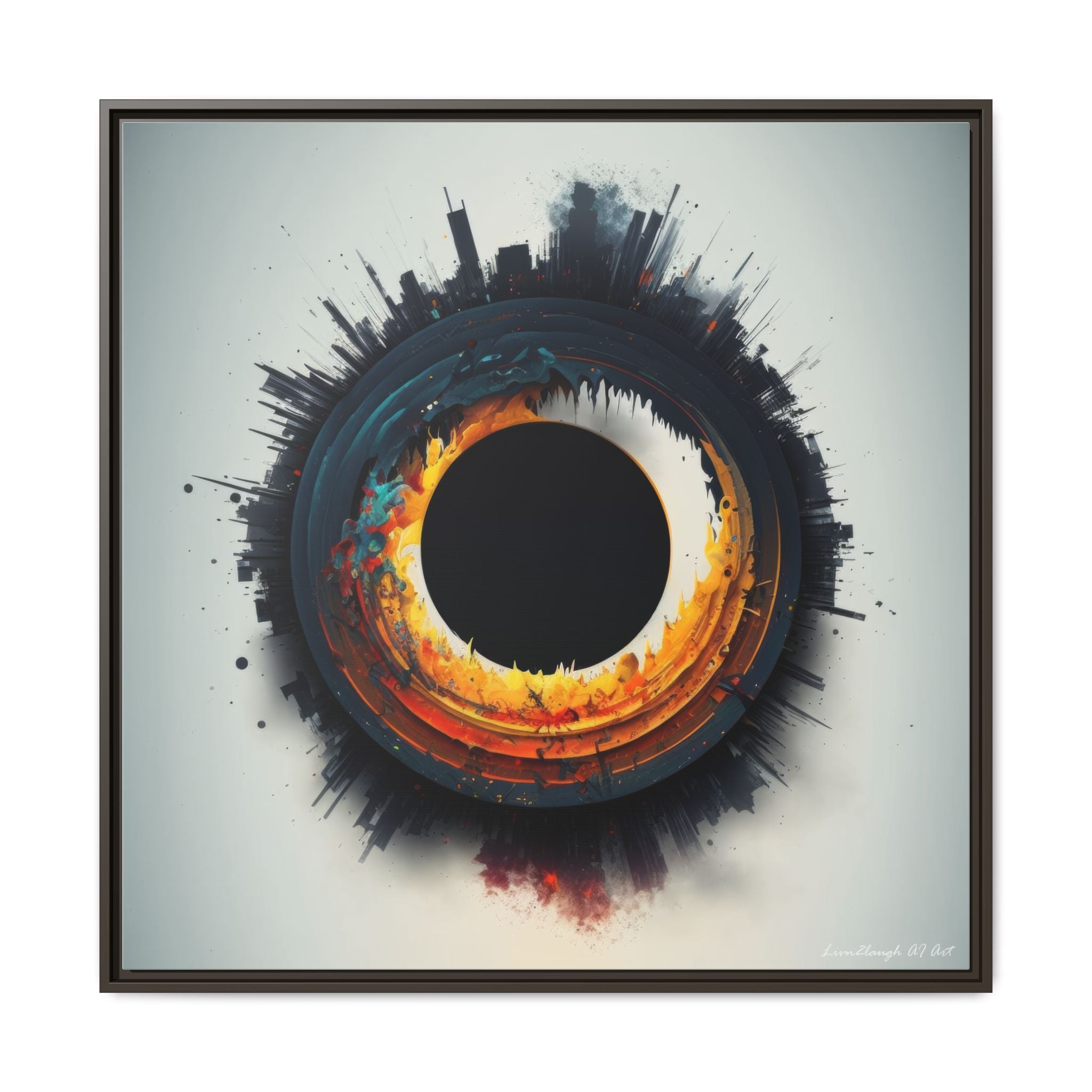 Eclipse of Industry, Art Print — Colorful Modern Wall Canvas